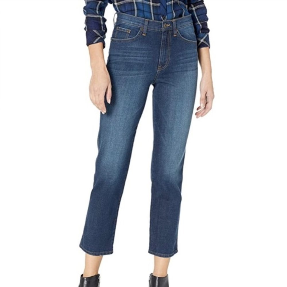 NWT Ella Moss Women's High Rise Slim Straight Ankle Blue Size 6/28 $70 4D080